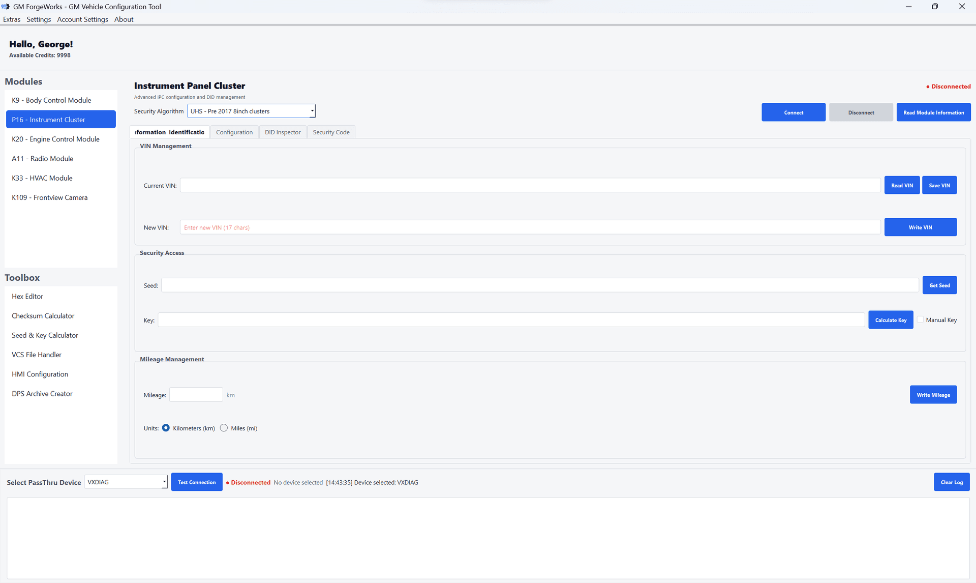 ForgePoint interface screenshot